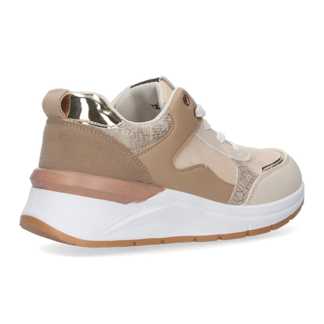 Zapatillas deportivas beige suela gruesa - Imagen 5