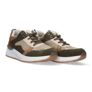 Zapatillas deportivas verdes casual antelina