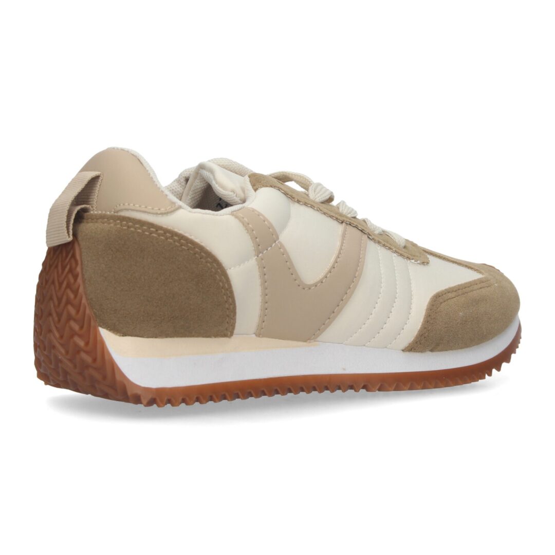 Zapatillas deportivas beige con suela estampada. - Imagen 5
