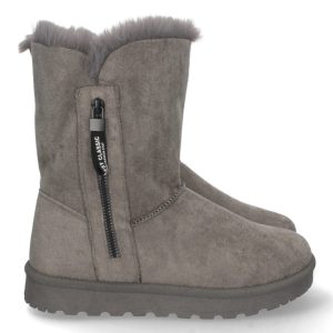 Bota australiana gris cremallera