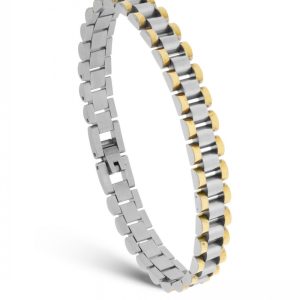 «SANTINO» pulsera acero bicolor