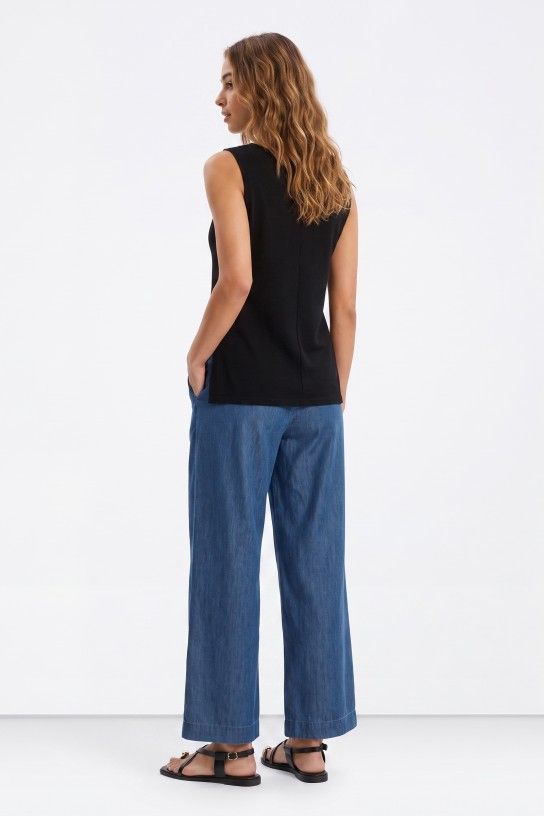 Pantalón ancho azul denim Tiffosi - Imagen 3