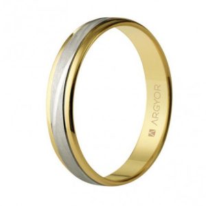 «WIND» Alianza de boda bicolor 4mm