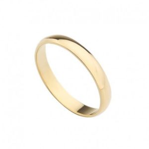 «MARRIED» alianza lisa media caña 3mm
