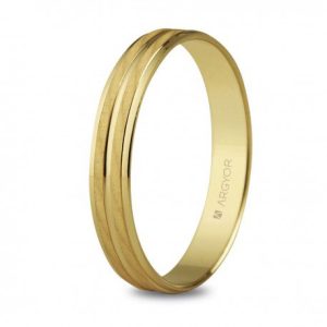 «OASIS II» Alianza de boda de 4mm satinado-brillo