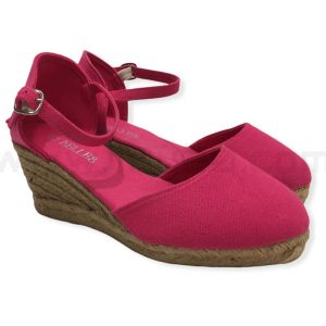 Alpargata valencia de mujer fucsia