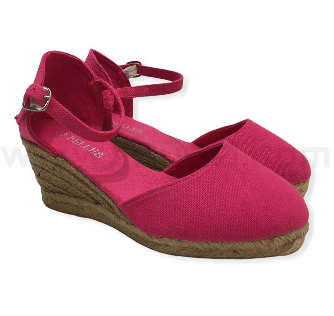 Alpargata valencia de mujer fucsia