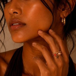 Anillo acero estrella