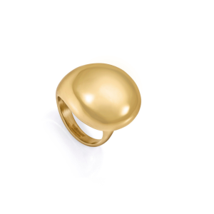 Anillo de mujer acero Ip dorado