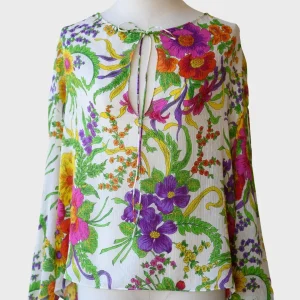 Balenciaga 2017 blusa estampado floral Talla 34 (XS-S) Nueva