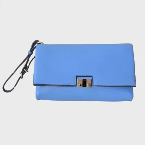 Bally Switzerland bolso clutch azul cielo Nuevo