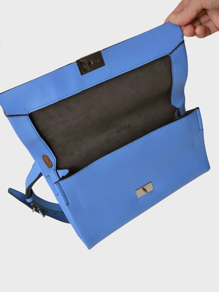 Bally Switzerland bolso clutch azul cielo Nuevo - Imagen 6
