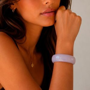 Brazalete resina azul pastel