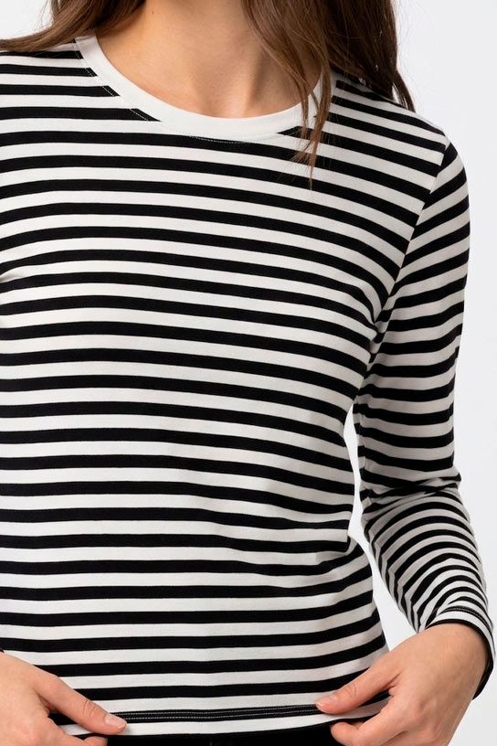 Camiseta manga larga rayas mujer - Imagen 4