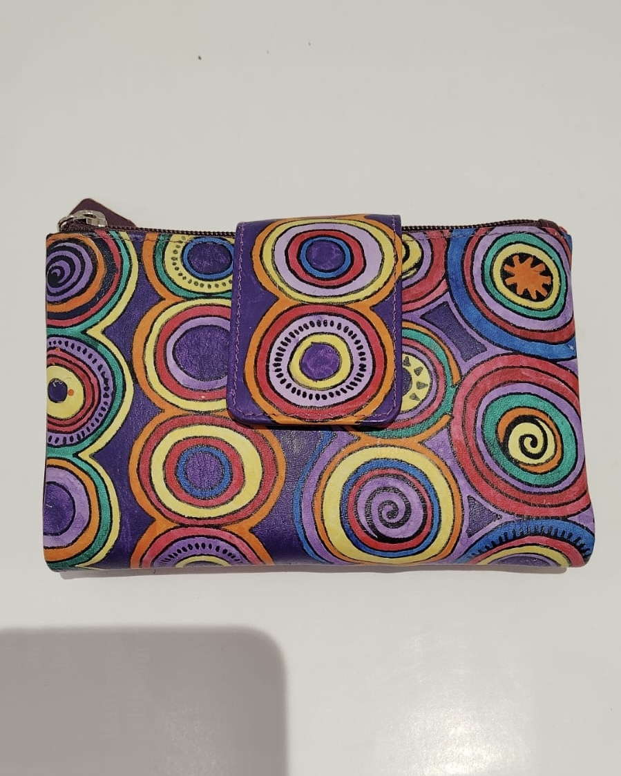 Cartera de piel pintada a mano - Imagen 2