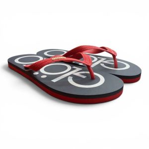 Sandalias planas cómodas azul y rojo Glöko