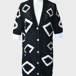 Chanel cardigán de punto estampado Talla FR38 (M) Nuevo