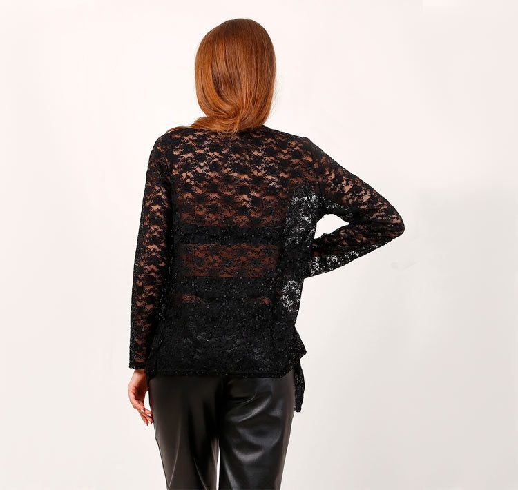 Chaqueta negra de encaje y lentejuelas - Imagen 6