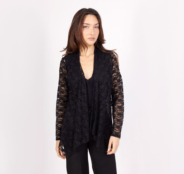 Chaqueta negra de encaje y lentejuelas - Imagen 2