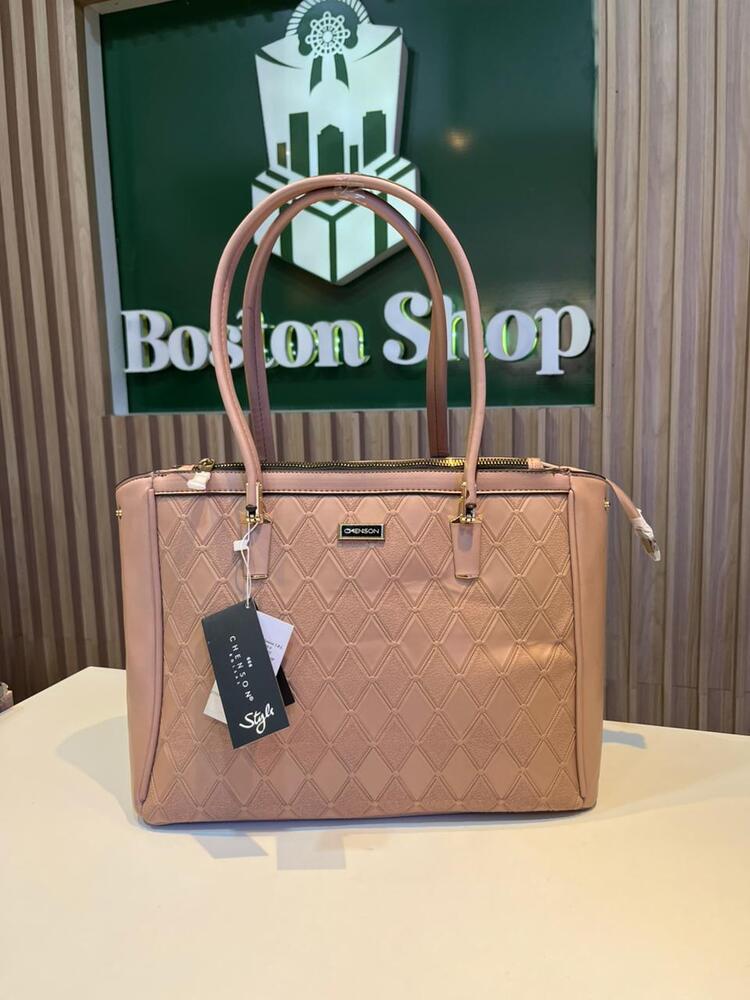 Cartera Chenson Rosa Acolchada con Asas Largas - Imagen 2