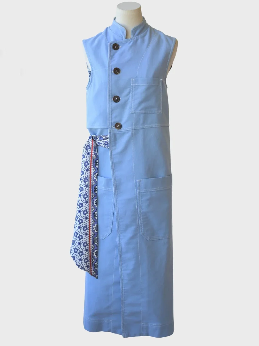 Chloé vestido chaleco de algodón y seda Talla 36 (S)