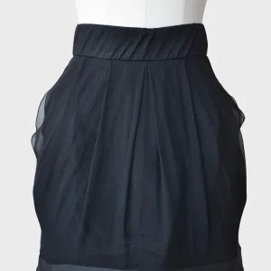 Chloé Paris falda mini de seda negra Talla 36 (S)