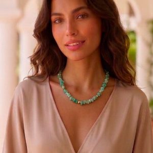 Collar mujer turquesa bisutería