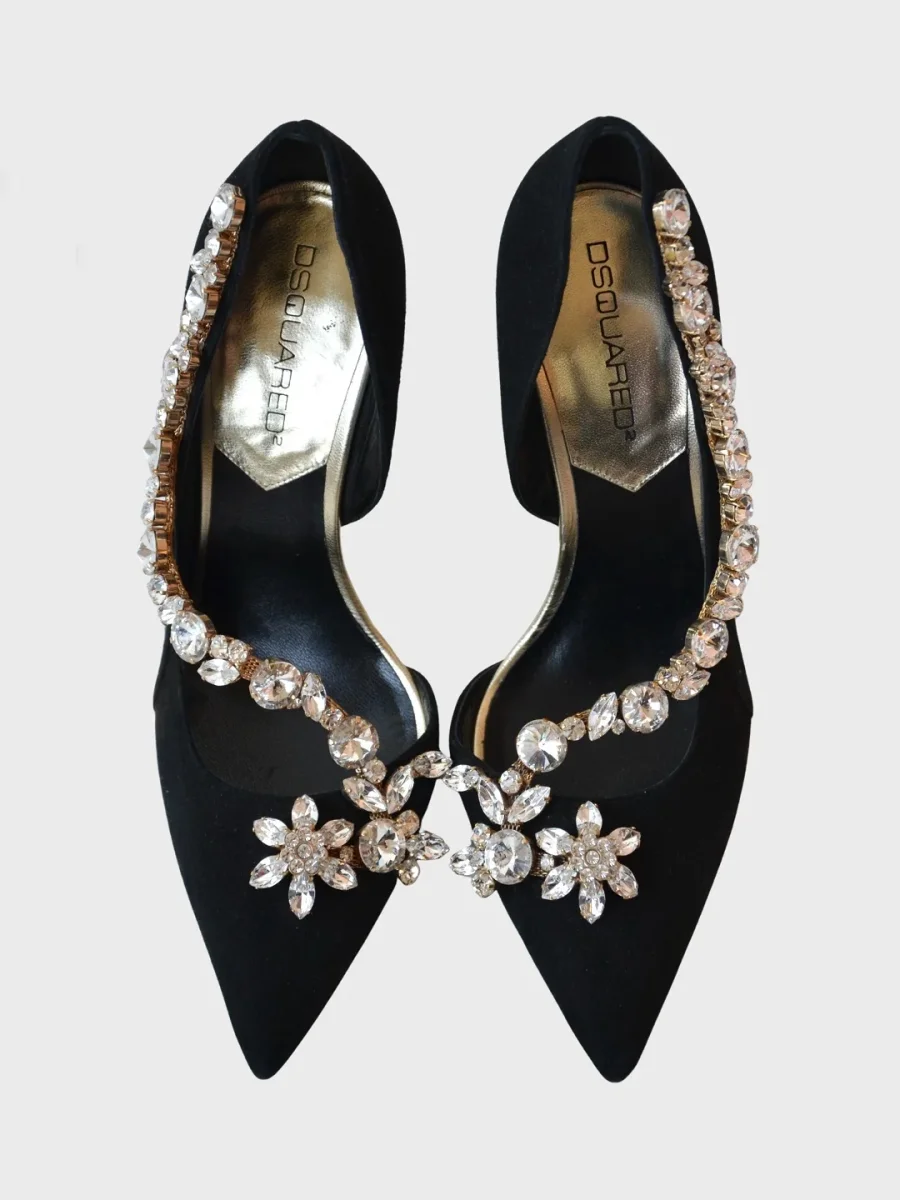 Dsquared2 zapatos de tacón pedrería Talla 38 Nuevos - Imagen 4