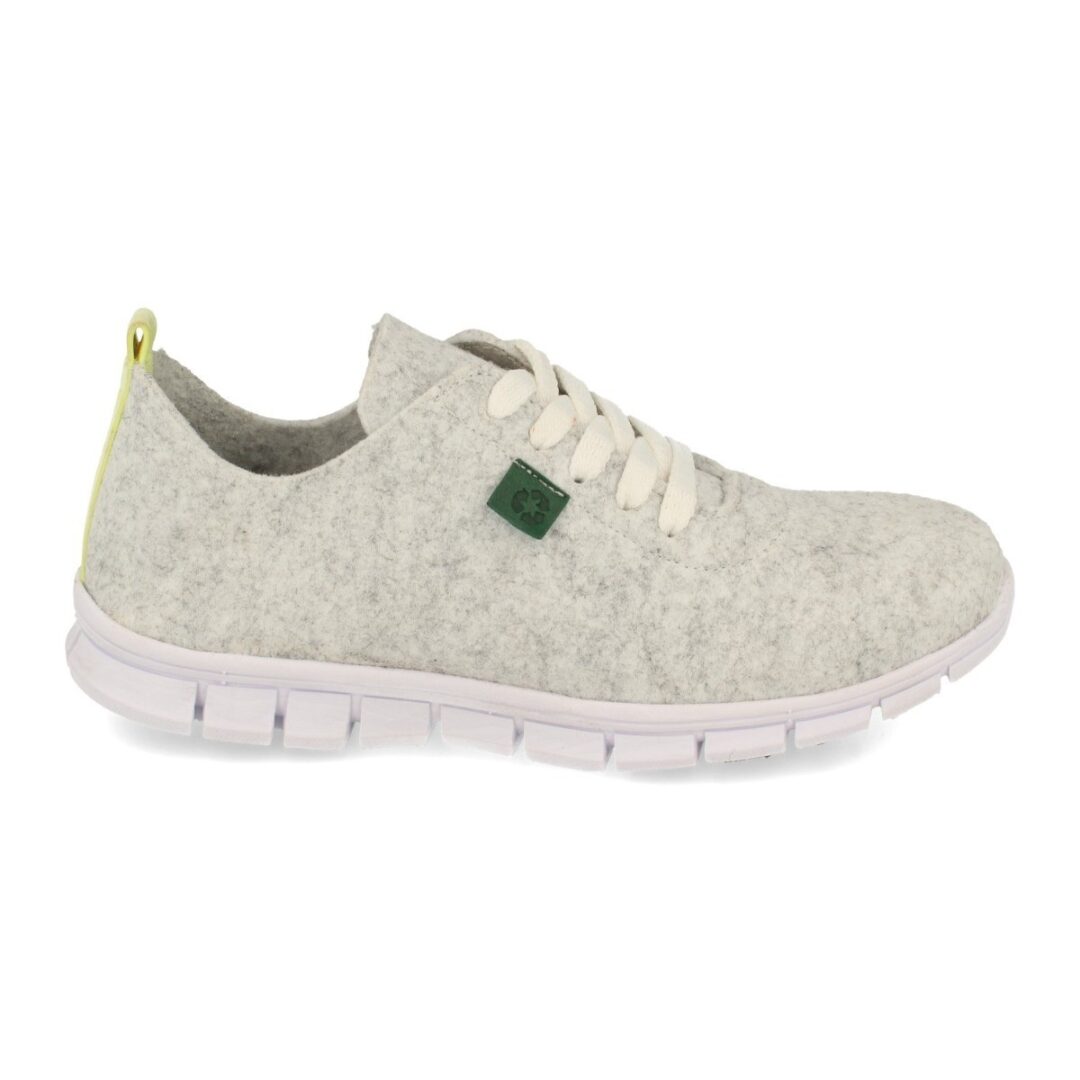 Zapatillas deportivas ecológicas blancas con cordones - Imagen 3