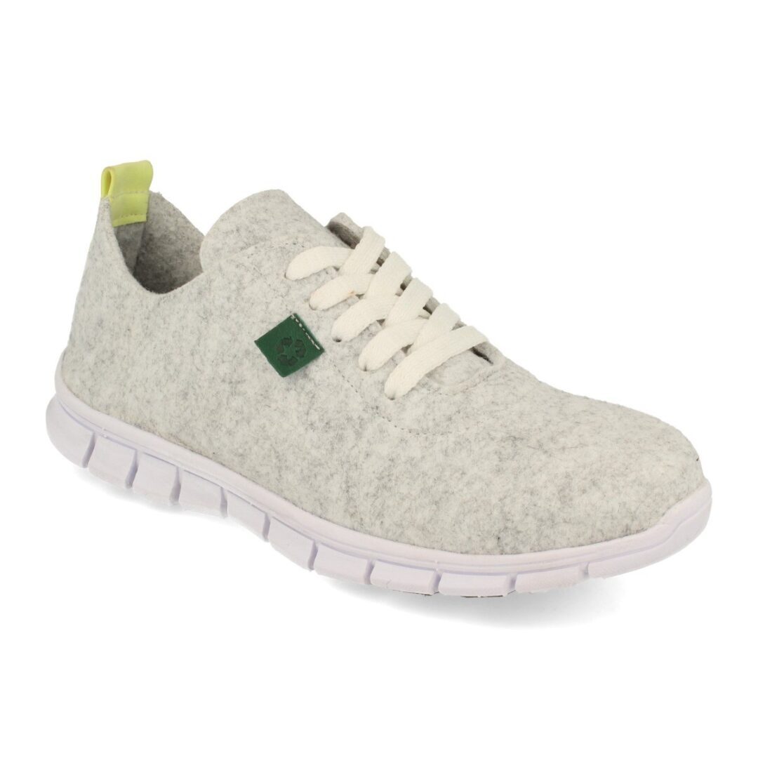 Zapatillas deportivas ecológicas blancas con cordones - Imagen 4