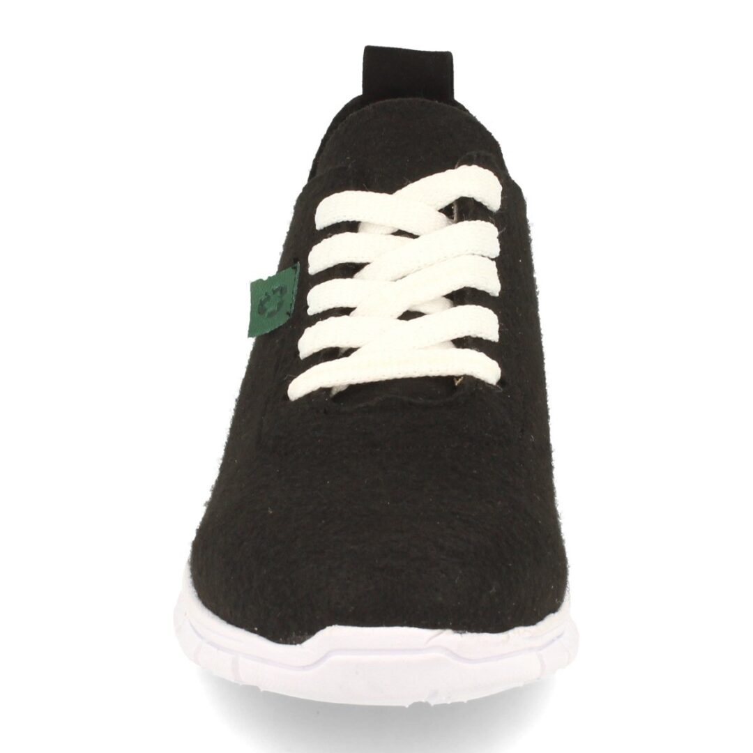 Zapatillas deportivas negras cordones blancos - Imagen 5