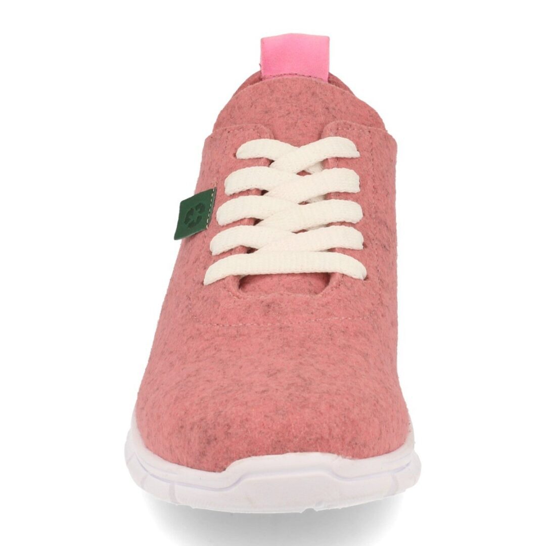 Zapatillas deportivas rosa cordones blancos - Imagen 5