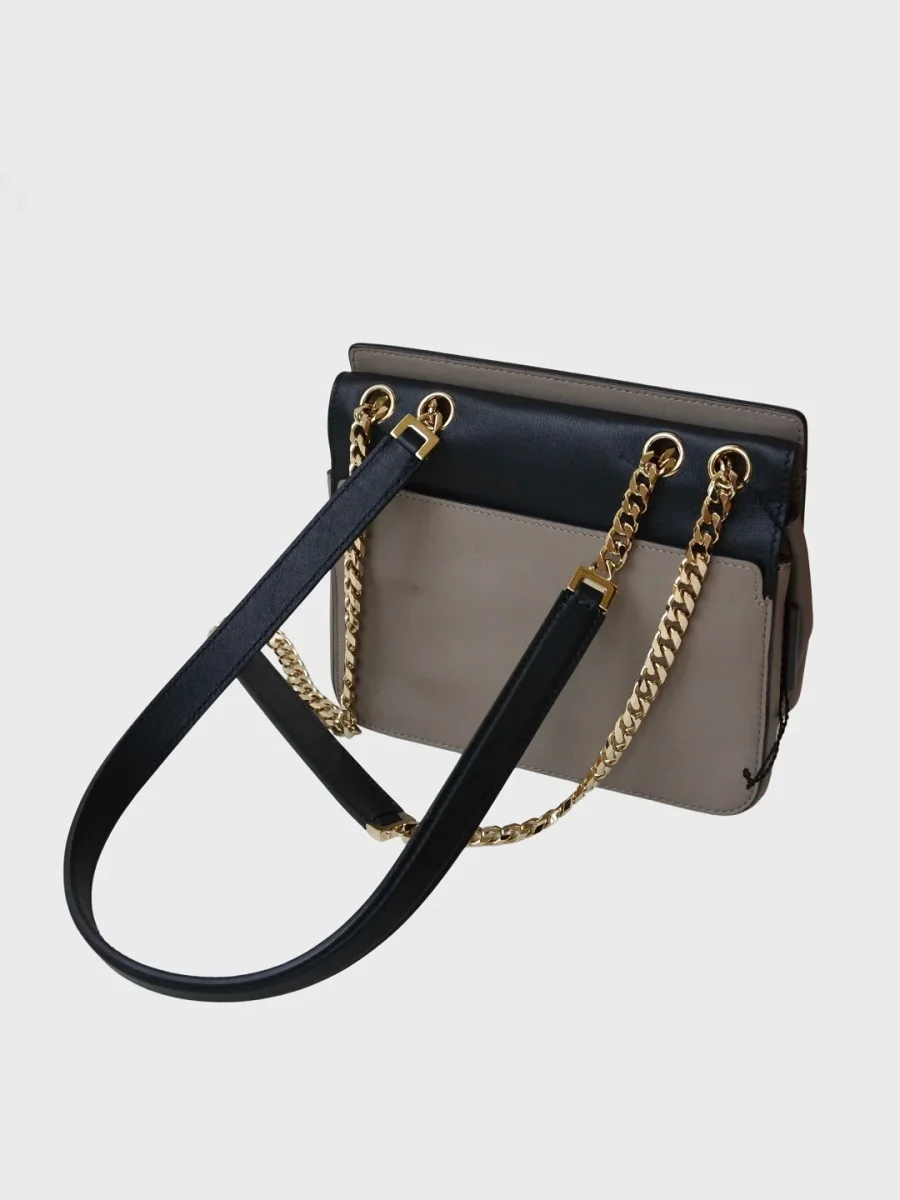 Elie Saab bolso bandolera gris topo cuero de pitón Nuevo - Imagen 8