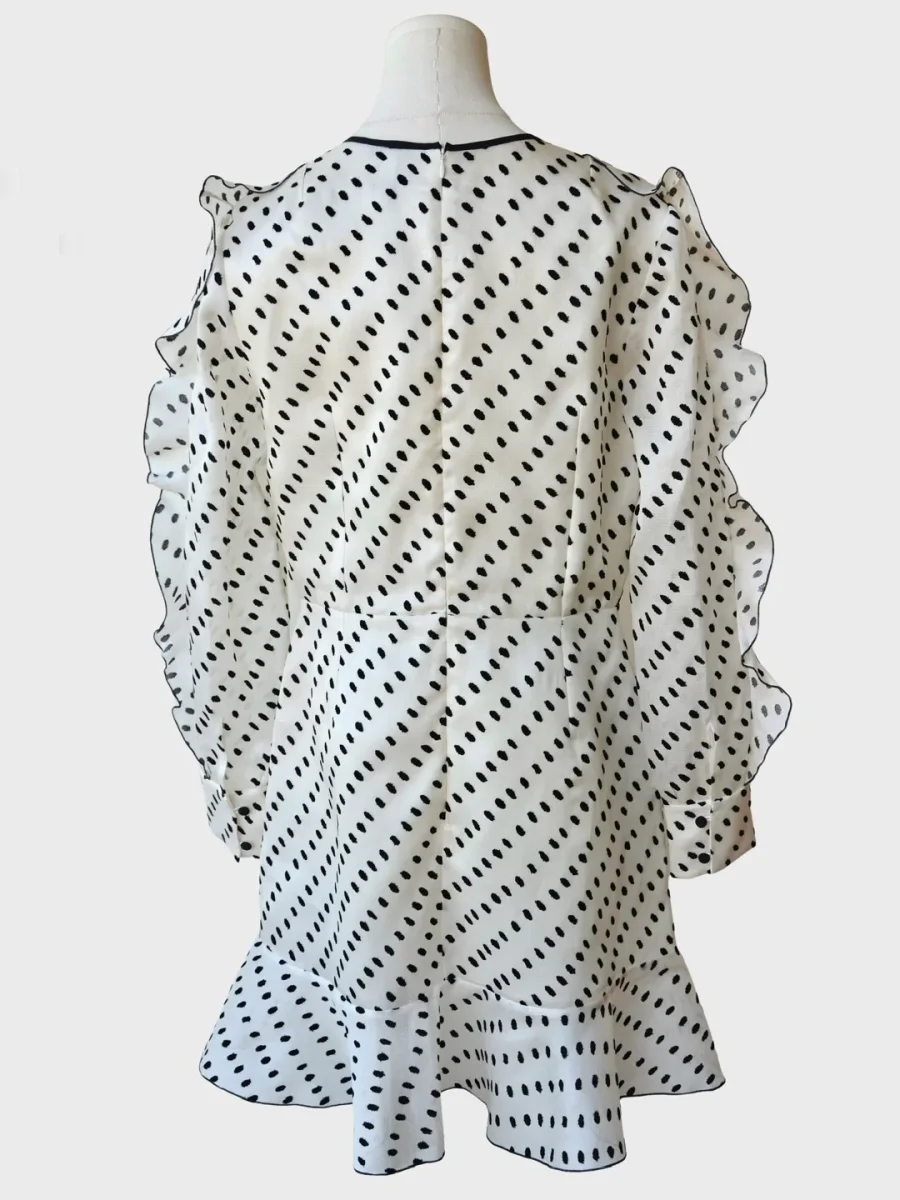 Erdem vestido mini estampado lunares Talla UK14 (XL) Nuevo - Imagen 7