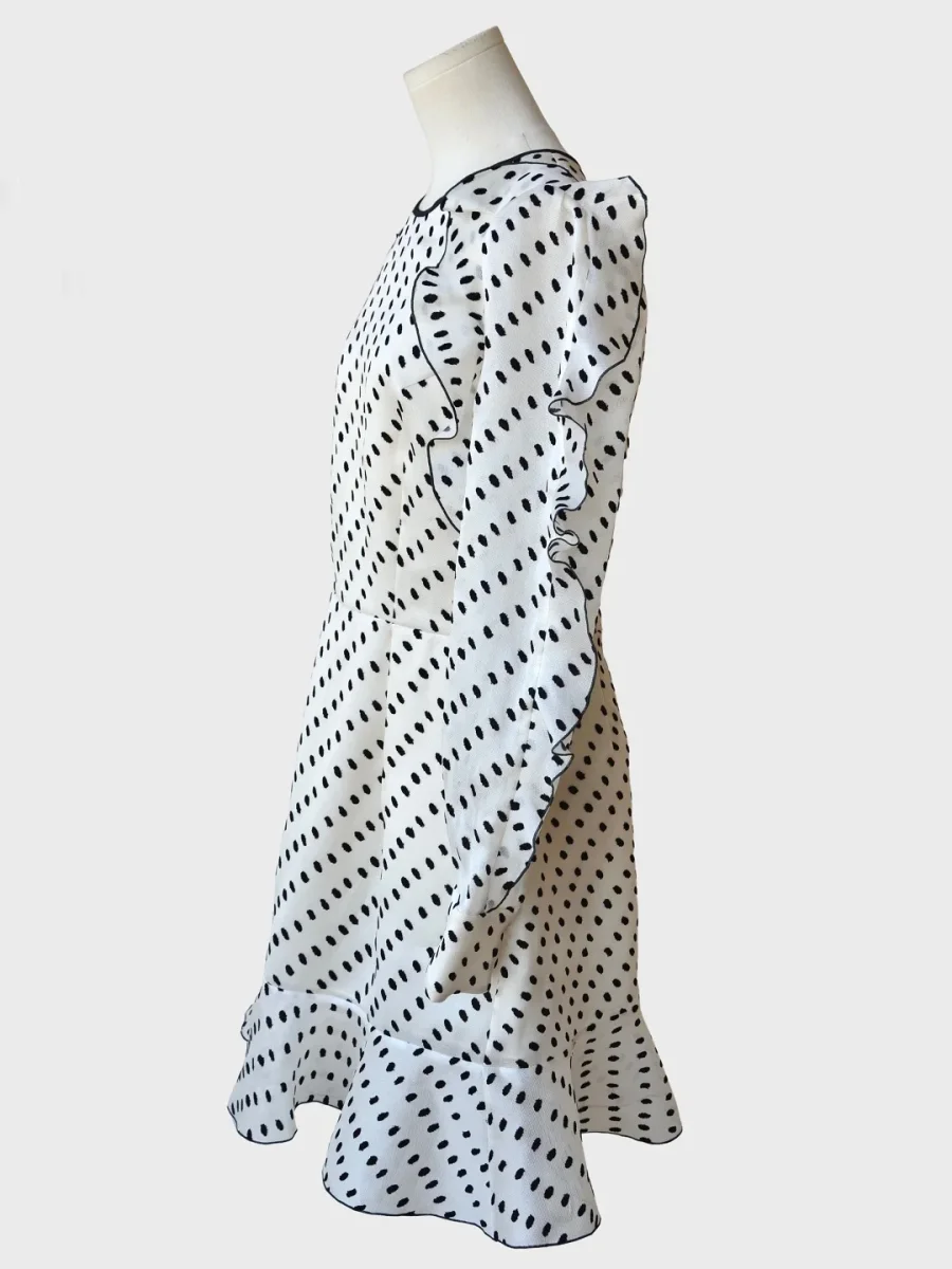 Erdem vestido mini estampado lunares Talla UK14 (XL) Nuevo - Imagen 8