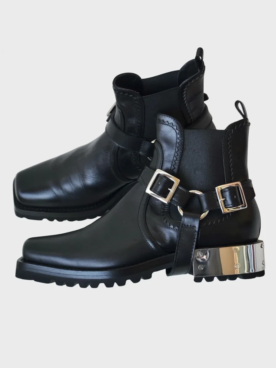 Ermanno Scervino botas moteras tacón espejo Talla 38 Nuevas