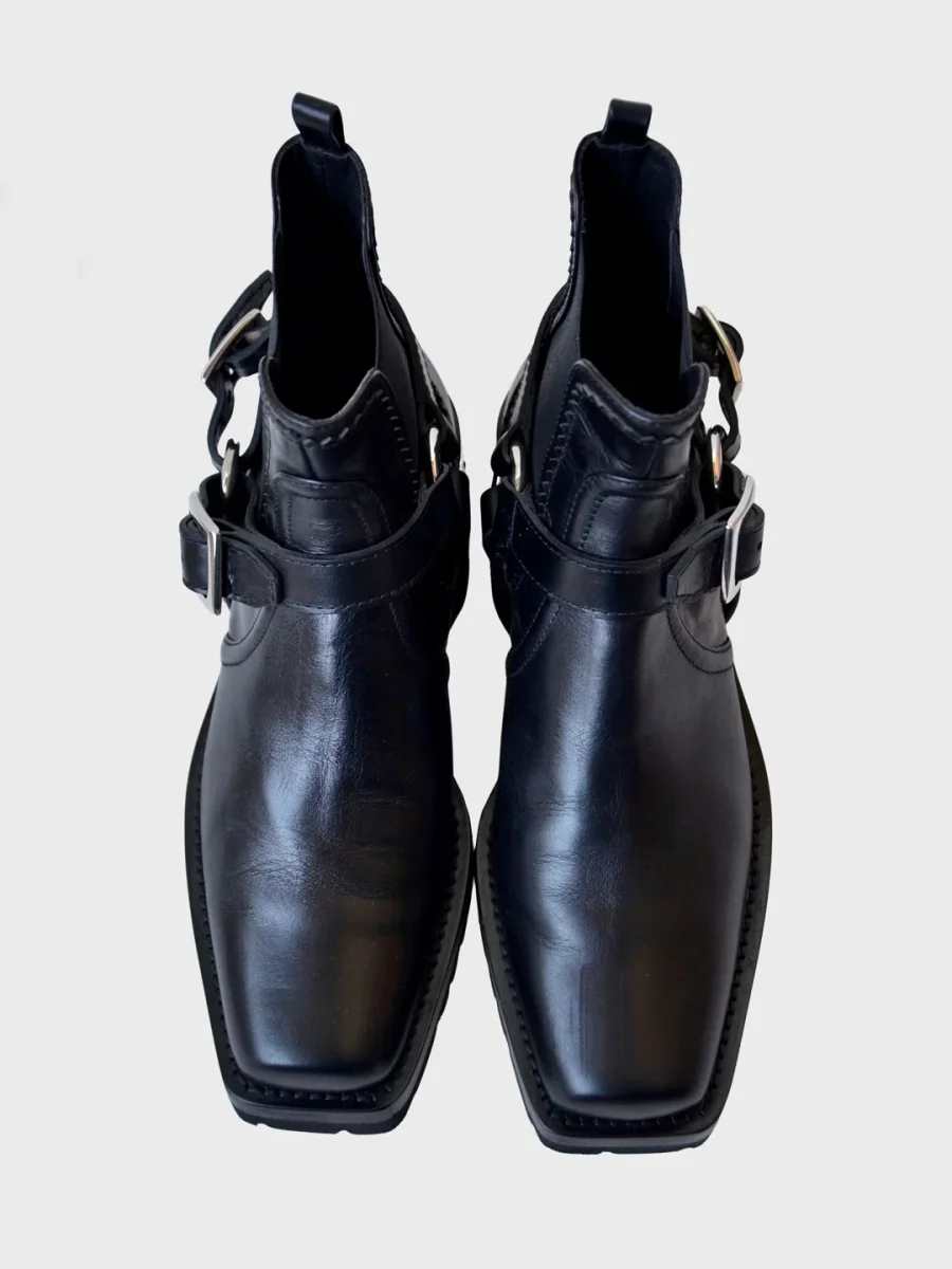 Ermanno Scervino botas moteras tacón espejo Talla 38 Nuevas - Imagen 4