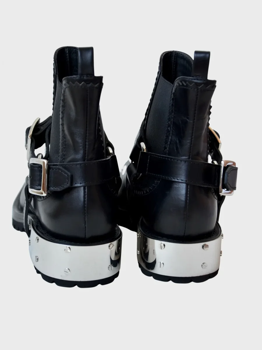 Ermanno Scervino botas moteras tacón espejo Talla 38 Nuevas - Imagen 6