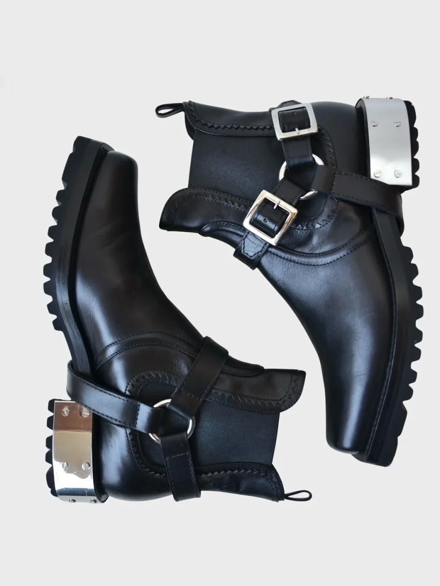 Ermanno Scervino botas moteras tacón espejo Talla 38 Nuevas - Imagen 8