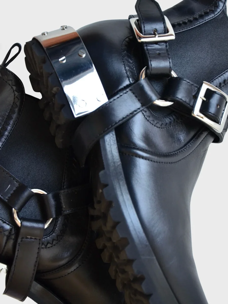 Ermanno Scervino botas moteras tacón espejo Talla 38 Nuevas - Imagen 9