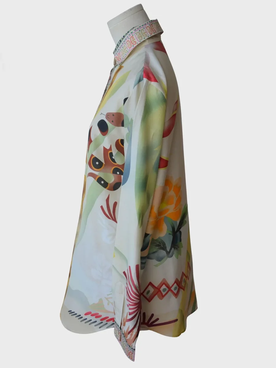 Etro Milano blusa estampada Talla IT42 (S-M) Nueva - Imagen 5