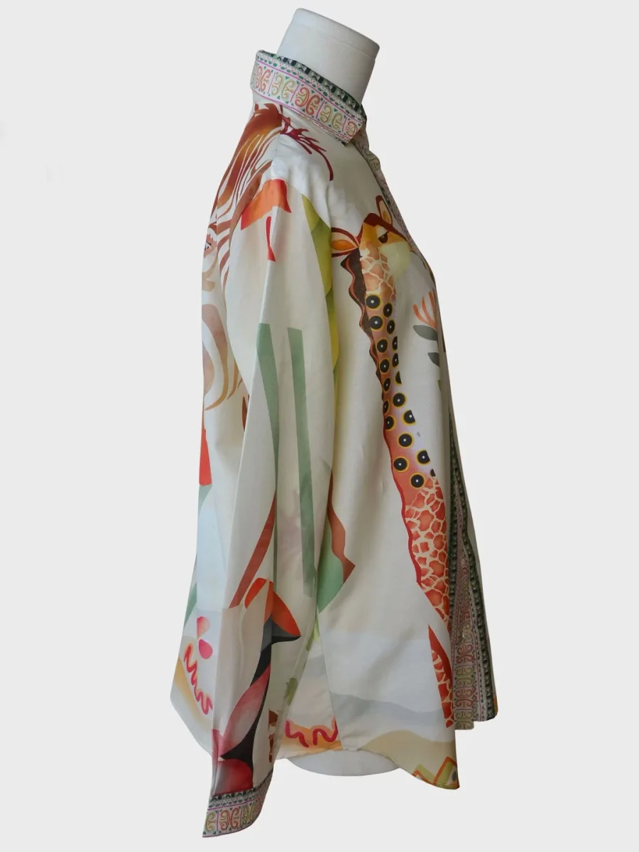 Etro Milano blusa estampada Talla IT42 (S-M) Nueva - Imagen 6