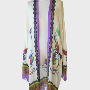 Etro Milano cárdigan kimono estampado flecos IT42 (M)