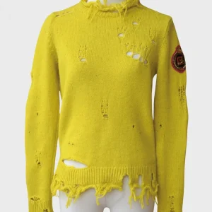 Etro Milano jersey amarillo acido diseño desgastado Talla IT40 (S)