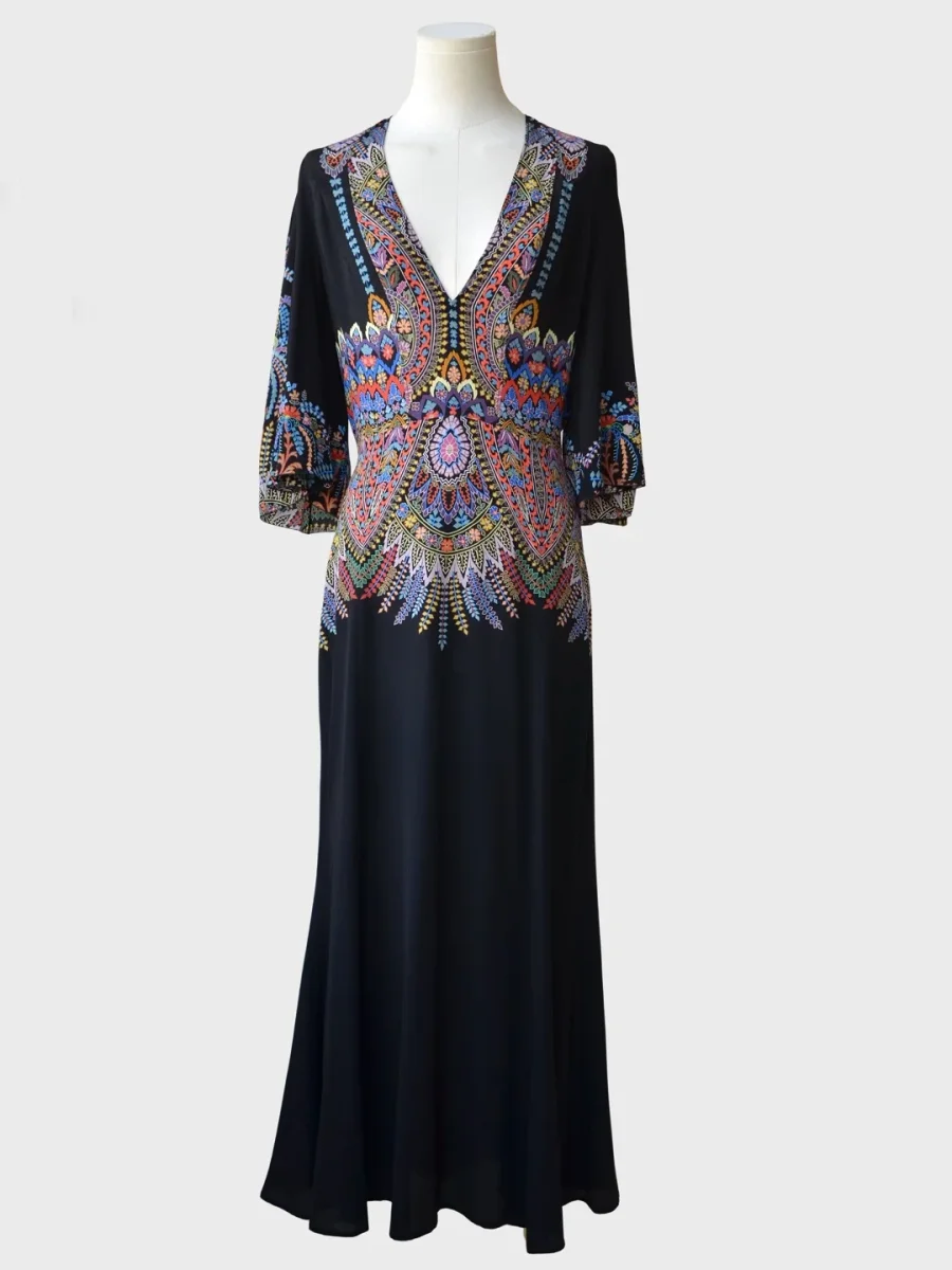 Etro Milano vestido largo estampado Talla IT42 (S-M) Nuevo - Imagen 5
