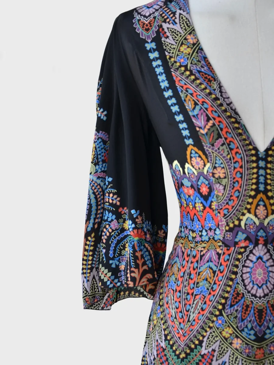 Etro Milano vestido largo estampado Talla IT42 (S-M) Nuevo - Imagen 8