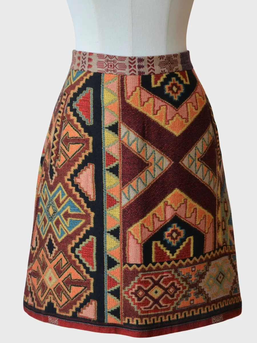 Etro Milano falda mini estampado boho chic Talla IT42 (S-M) - Imagen 2