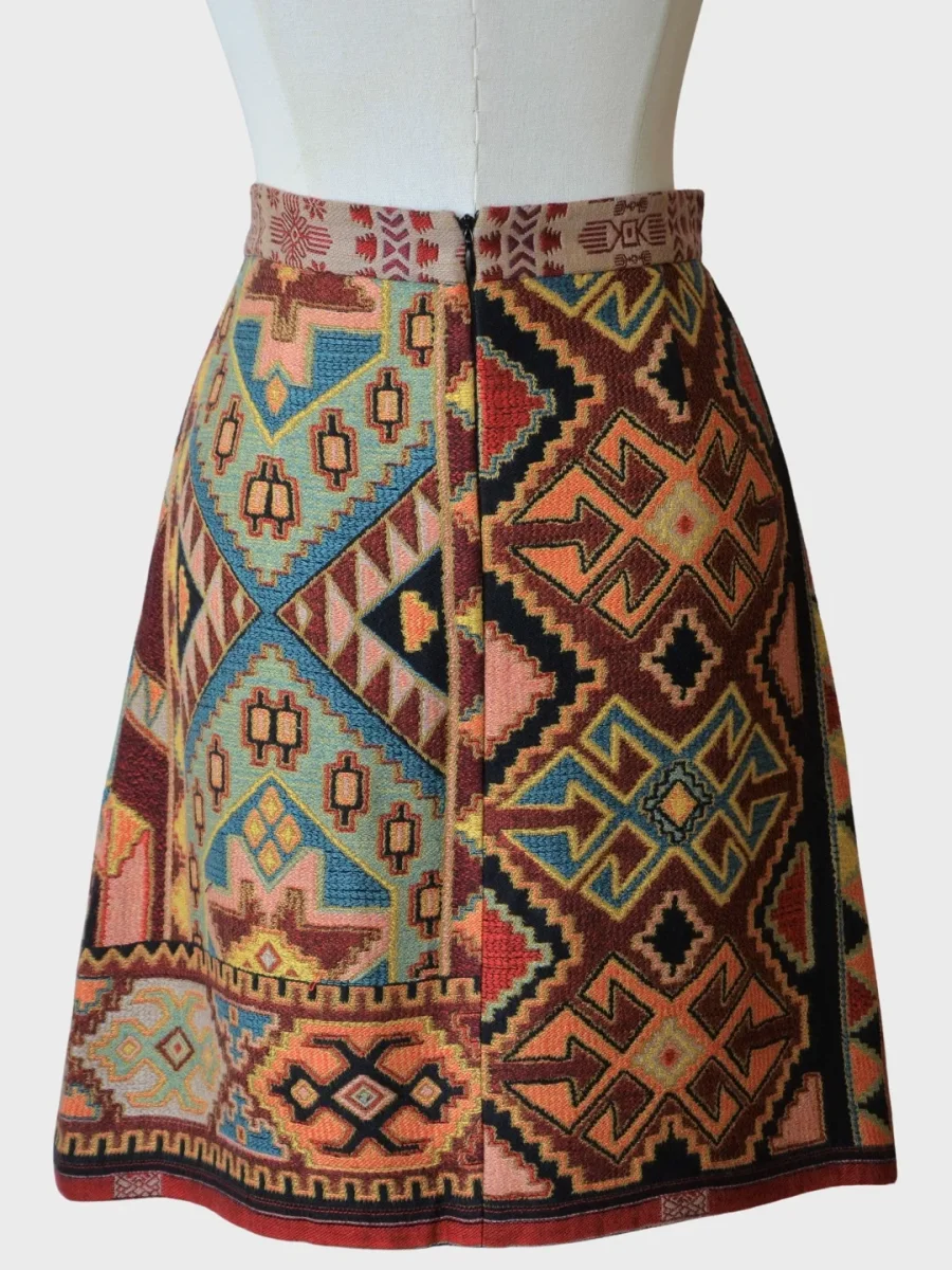 Etro Milano falda mini estampado boho chic Talla IT42 (S-M) - Imagen 3