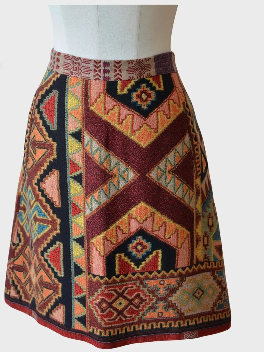 Etro Milano falda mini estampado boho chic Talla IT42 (S-M) - Imagen 6