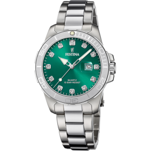 RELOJ FESTINA BOYFRIEND F20503/7 VERDE CORREA DE ACERO INOXIDABLE 316L, MUJER